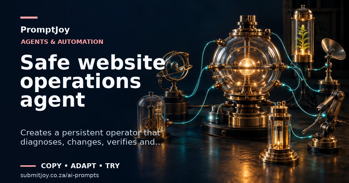 Illustration for Safe website operations agent