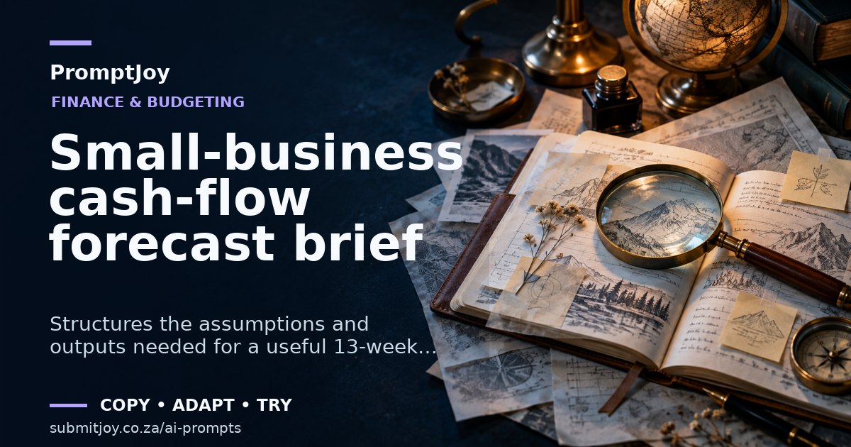 Illustration for Small-business cash-flow forecast brief