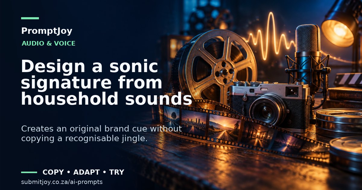 Editorial illustration for Design a sonic signature from household sounds
