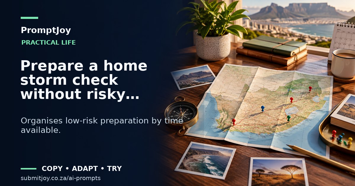 Illustration for Prepare a home storm check without risky repairs
