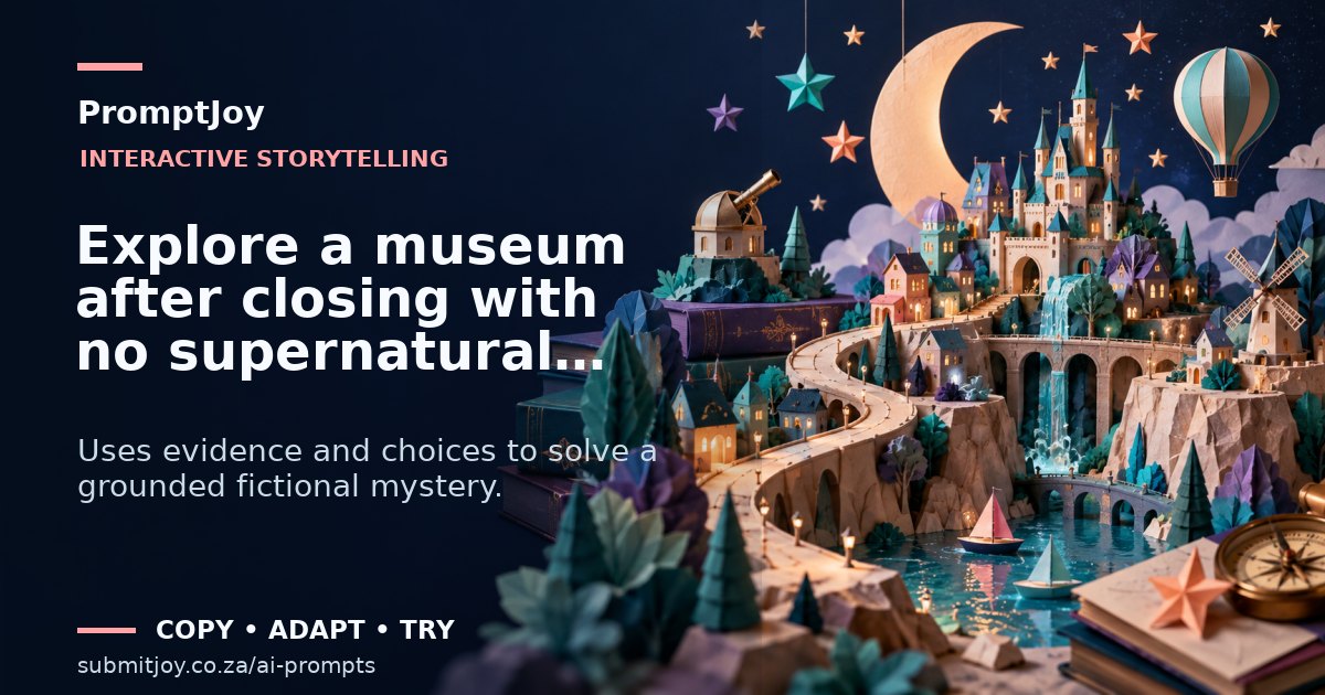 Illustration for Explore a museum after closing with no supernatural shortcut