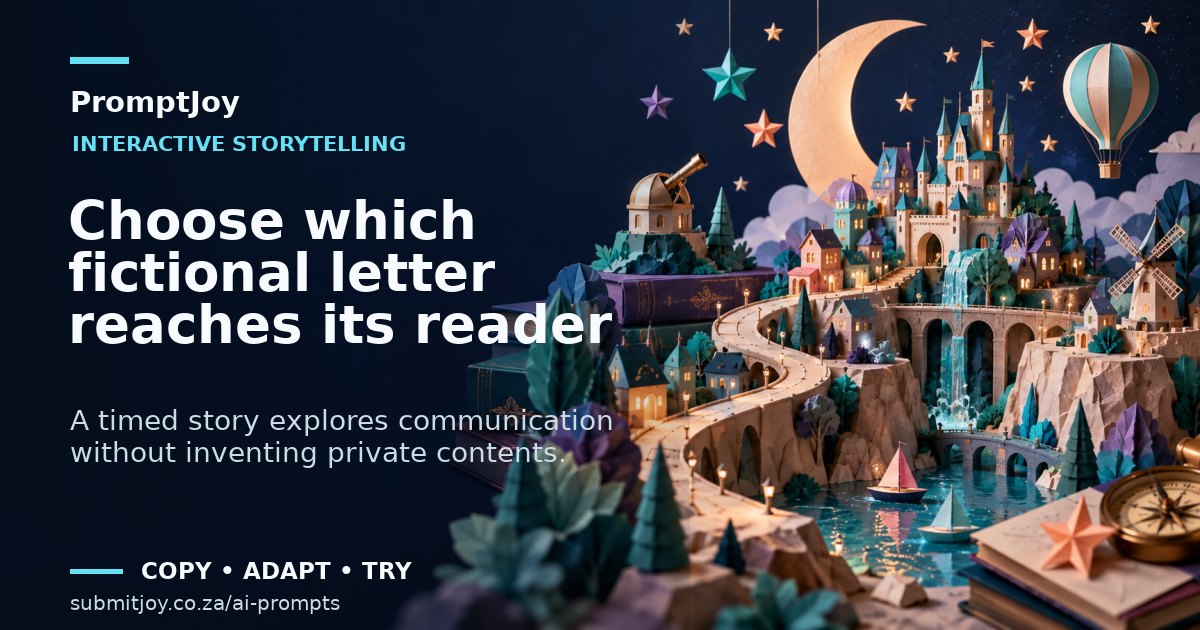 Illustration for Choose which fictional letter reaches its reader