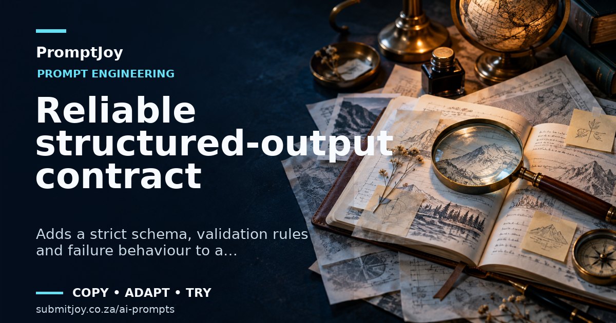 Editorial illustration for Reliable structured-output contract