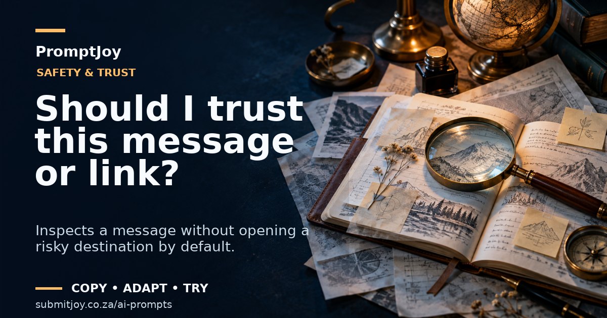 Illustration for Should I trust this message or link?