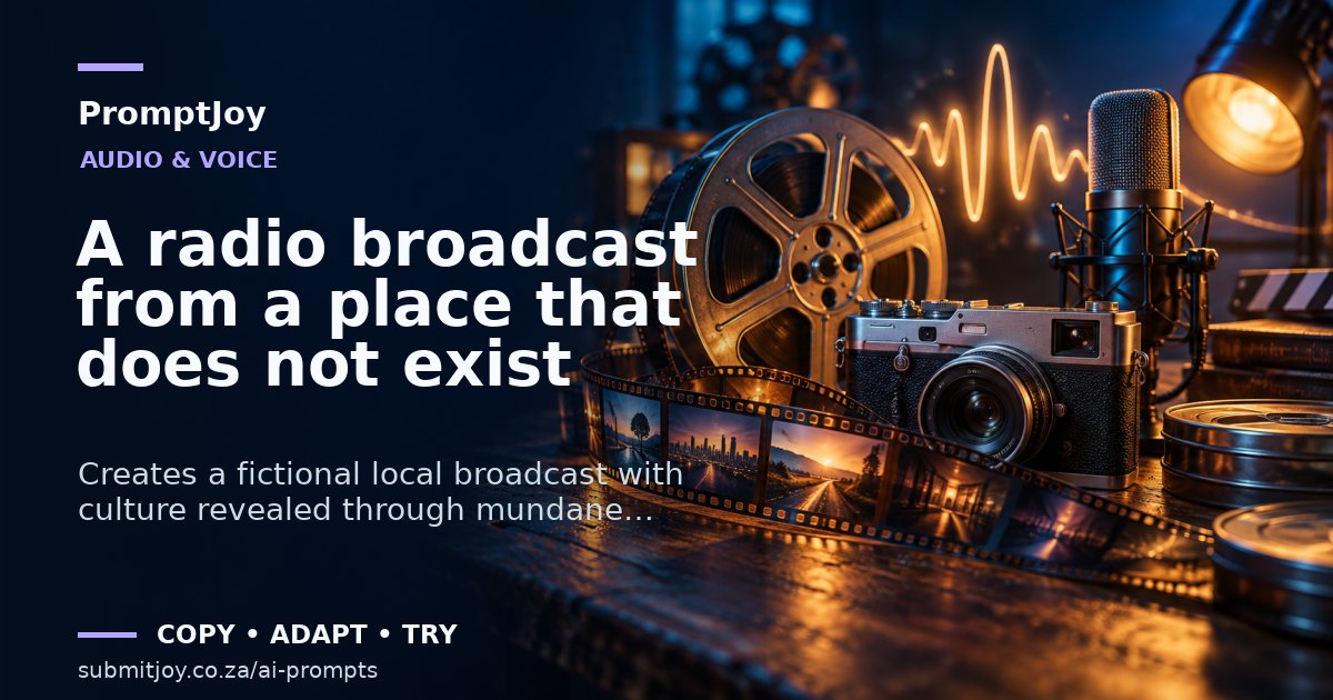 Illustration for A radio broadcast from a place that does not exist