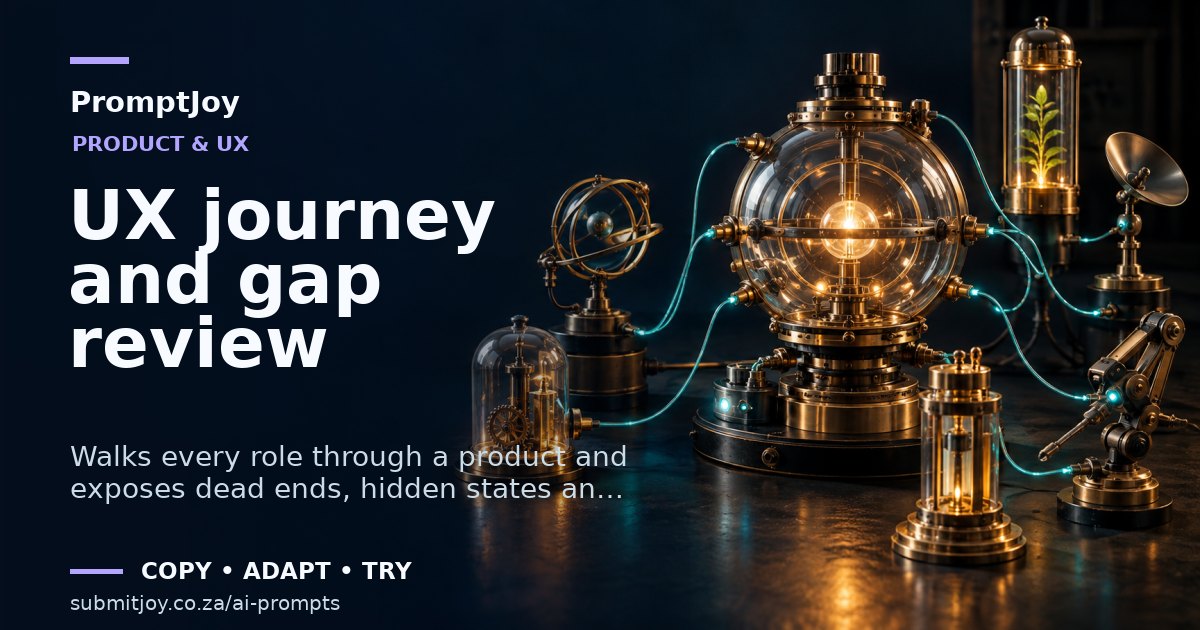 Illustration for UX journey and gap review