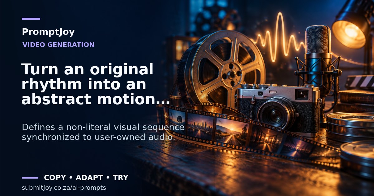 Editorial illustration for Turn an original rhythm into an abstract motion score