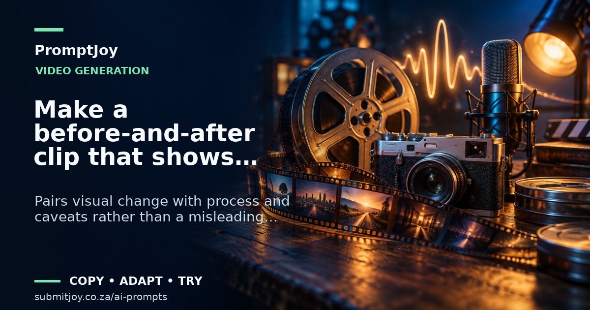 Editorial illustration for Make a before-and-after clip that shows what changed