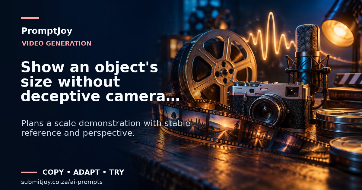 Editorial illustration for Show an object's size without deceptive camera tricks