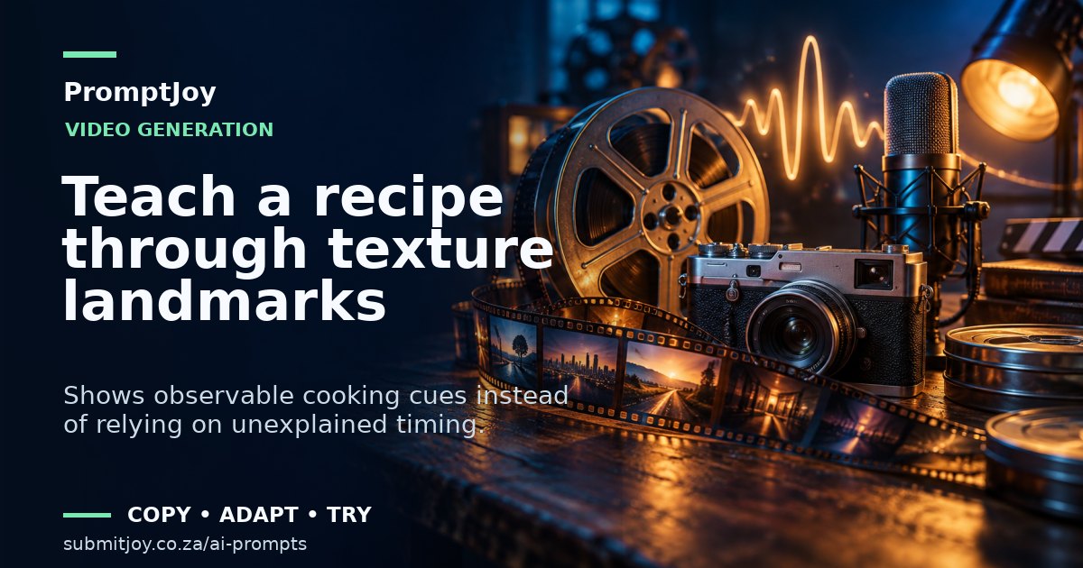 Editorial illustration for Teach a recipe through texture landmarks