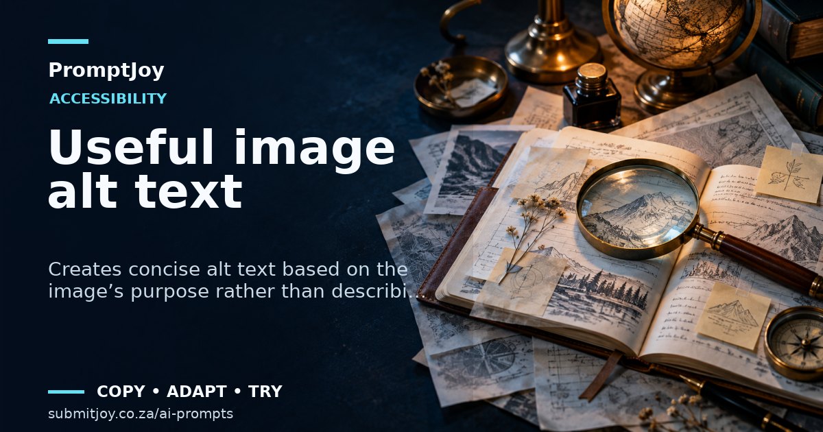 Illustration for Useful image alt text
