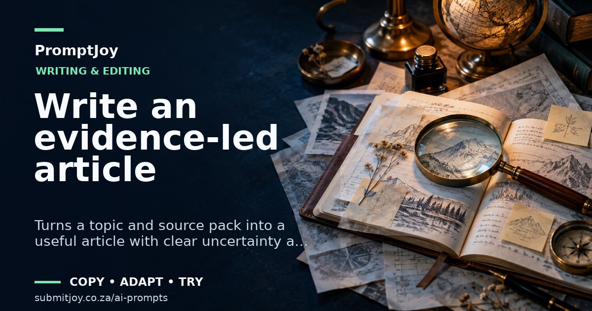 Editorial illustration for Write an evidence-led article